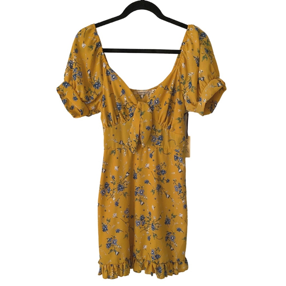 NWT Yellow Floral Mini Dress